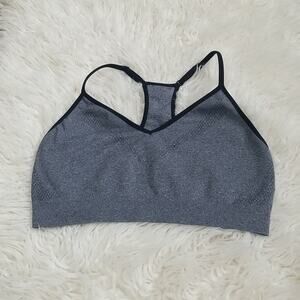 Hylete Heather Grey Sports Bra Women’s Size Large Strappy Back Workout
